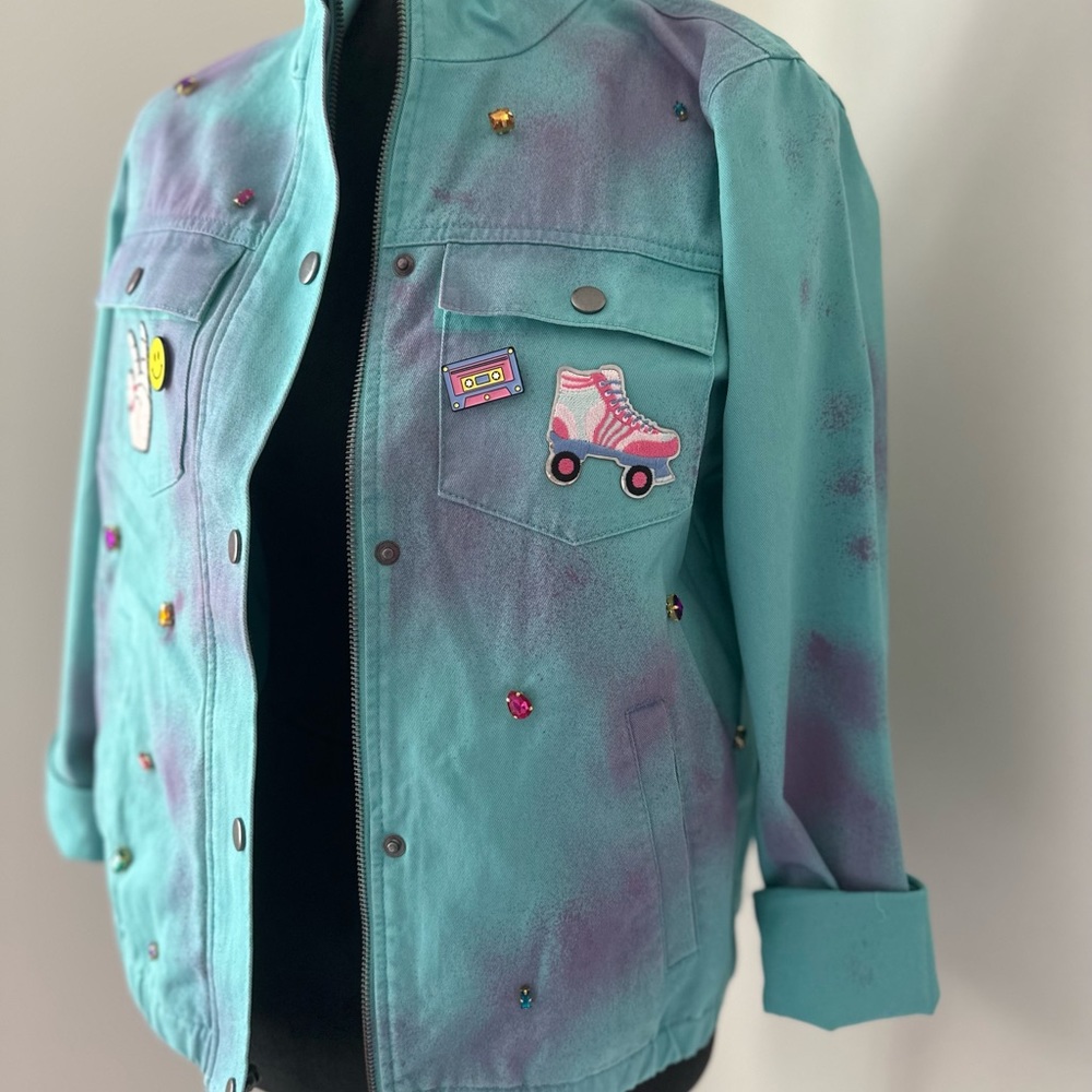 Handmade painted jacket. - Picture 11 of 17